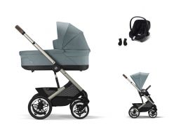 CYBEX Talos S Lux + Cot S Lux Travel Set Aton B2 i-Size + fusak Snøgga 2 ZADARMO stormy blue 2025