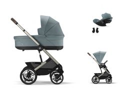 CYBEX Talos S Lux + Cot S Lux Travel Set Cloud G Plus i-Size + fusak Snøgga 2 ZADARMO stormy blue 2025