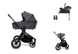 MUUVO Quick 4.0 Travel Set + Cybex Aton B2 i-Size + Base One steel grey 2025