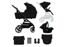 KINDERKRAFT Yoxi + Mink Pro i-Size pure black 2024