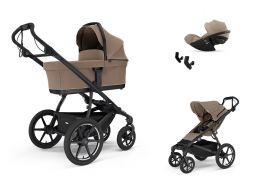 THULE Urban Glide 4-wheel magnetic buckle Set + Cybex Cloud G Plus i-Size tinted taupe 2025