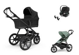 THULE Urban Glide 3 magnetic buckle Set + Cybex Aton B2 i-Size mist green 2025