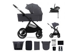 KINDERKRAFT Nea 2 + Cybex Aton B2 + Base One dark grey 2025