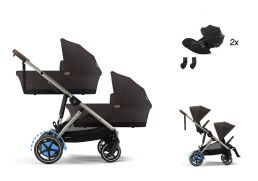 CYBEX e-Gazelle S Lux + Gazelle S Cot S Twin Travel Set Cloud G Plus i-Size chocolate brown 2025