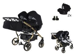 JUNAMA Diamond S Duo + 2x Cosmo i-Size 02 black/gold 2025