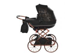 JUNAMA Kočík pre bábiky Heart 02 black/copper