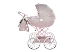JUNAMA Kočík pre bábiky Dolce 01 pink/silver