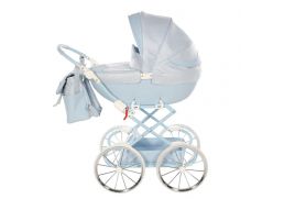 JUNAMA Kočík pre bábiky Dolce 02 blue/silver