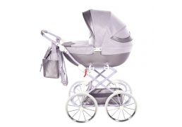 JUNAMA Kočík pre bábiky Dolce 03 fiolet/silver