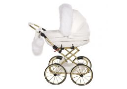 JUNAMA Kočík pre bábiky Candy 02 white