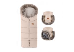 PETITE&MARS Fusak 4v1 Arctic + rukávnik Furry rose petal 2025