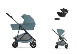 CYBEX Melio Carbon + Cot Travel Set B2 i-Size stormy blue 2026