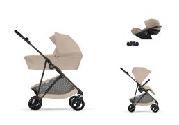 CYBEX Melio Carbon + Cot Travel Set Cloud G3 Plus i-Size almond beige 2026