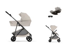 CYBEX Melio Carbon + Cot Travel Set Cloud G3 Plus i-Size dune grey 2026