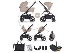 PETITE&MARS Scout + Core Pro i-Size cappucino cream 2026