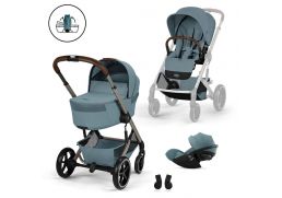 CYBEX Balios S Lux 3.0 + Fold Cot S Lux Travel Set Cloud G3 i-Size stormy blue 2026