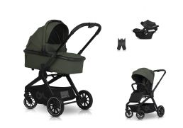 EASY GO Reva + Cybex Aton B2 i-Size Travel Set jungle green 2025